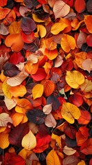 Wall Mural - a large pile of autumn leaves with a variety of colors