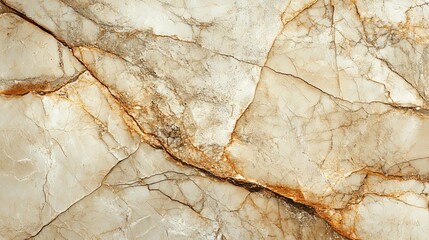 Poster - Close-up of Cream and Brown Marble with Veins