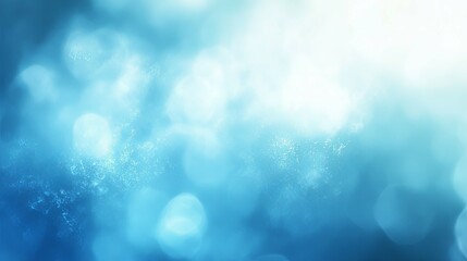 Wall Mural - Abstract Blue and White Blurred Background with Glimmering Lights