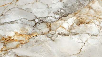 Poster - Close-up of a White and Brown Marble Slab