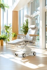 Canvas Print - Medical Examination Chair in a Modern Hospital Room.