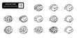 © aghitsni creative - Discus fish icon collection, editable and resizable vector icon templates.