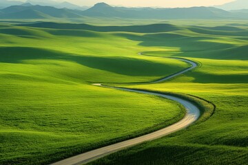 Stunning road through Inner Mongolia s grassland