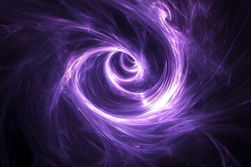 Wall Mural - Abstract purple swirl with dynamic light effects and fluid motion.