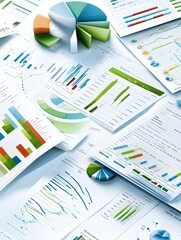 Canvas Print - Business Charts And Graphs.