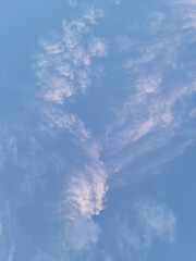Wall Mural - A light purple sunset with calm clouds.