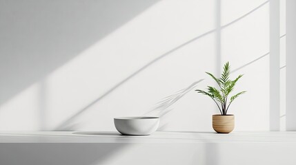 Aufkleber - Minimalist design with white background and simple shapes