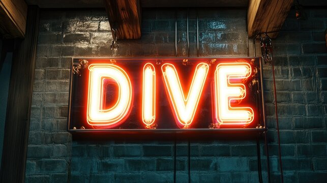 Neon sign with the word 