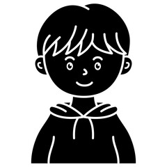 boy child icon logo