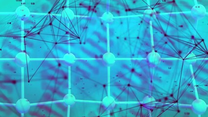Poster - Animation of dna strands, data processing and network of connections