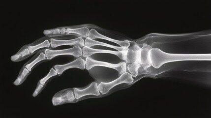 X-ray of a human hand