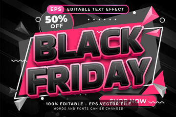 Poster - black friday 3d text effect and editable text effect