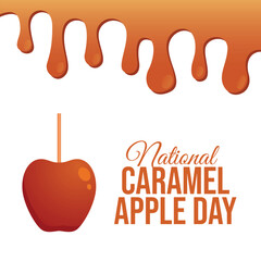 vector graphic of National Caramel Apple Day ideal for National Caramel Apple Day celebration.