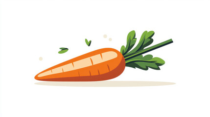 Poster - A sleek, modern carrot icon in D illustration, perfect for apps, websites, and digital design projects.