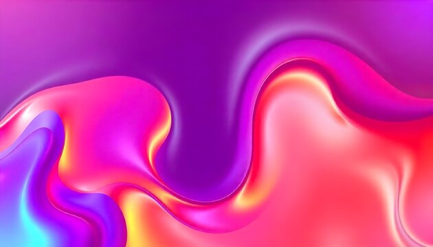 Colourful computer wallpaper Fluid Abstract hologram gradient background 