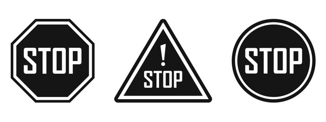 Poster - stop text sign no trespassing black sign not allowed street symbol limitation danger website rules risk warning