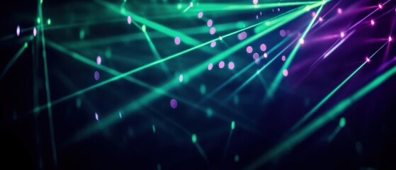 Aufkleber - Abstract light beams create a vibrant atmosphere with colorful bokeh effects, perfect for events and artistic backgrounds.