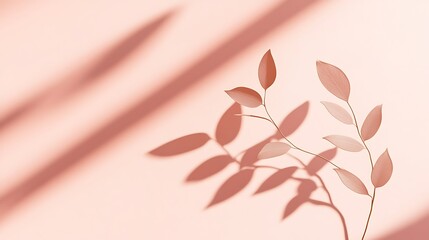 Wall Mural - Blank White Paper Mockup with Palm Leaves Shadows