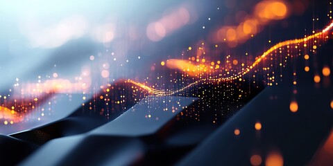 Poster - abstract digital data background. art can be used in the description of network abilities, technolog