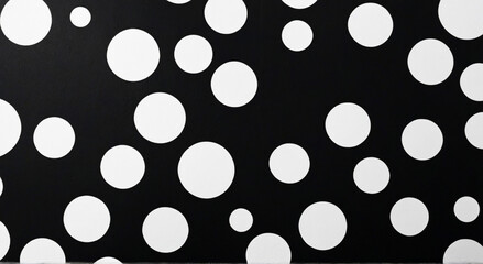 Poster - black and white dots pattern