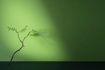 Canvas Print - Green branch nature light.