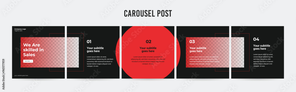 Editable Instagram Carousel Post Layout Set, Social Media Marketing ...