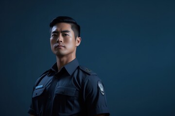 Poster - Portrait uniform officer police.