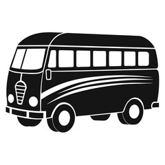  Bus silhouette vector illustration
