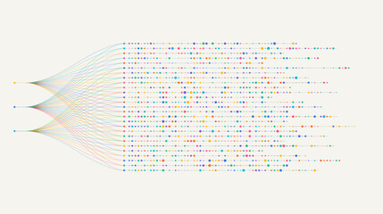 Poster - big data visualization. social network, financial analysis of complex databases. data mining. vector
