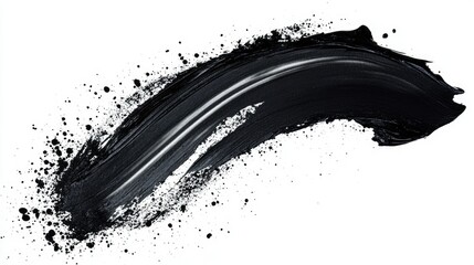 Abstract black in splash  paint  brush strokes  stain grunge isolated on white background  Japanese style Abstract black in splash  paint  brush strokes  stain grunge isolated on white background 