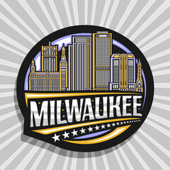 Wall Mural - Vector logo for Milwaukee