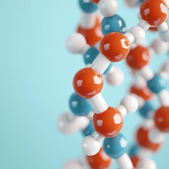 molecular biochemistry concept, dna editing in progress, 3d illustration