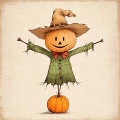 Poster - Pumpkin Scarecrow.