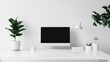 © Thi - A minimalist workspace with a clean, monochromatic color scheme, emphasizing clarity and functionality.