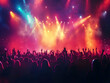 © YOGI C - Live Music Concert Background Image - Vibrant Crowd, Stage Lights, Energy