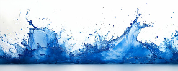 Wall Mural - dynamic blue water splash background