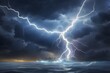 © Mahmudul - Lightning strike against the background of a cloudy dark sky.