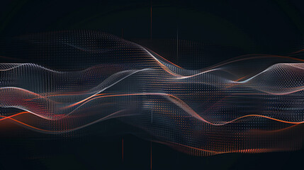 Abstract colorful wave digital futuristic technology processing background.