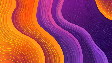 Poster - Vibrant orange and purple abstract background perfect for posters, banners, and promotional content