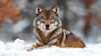 Naklejka na meble Grey Wolf in Winter Wonderland.