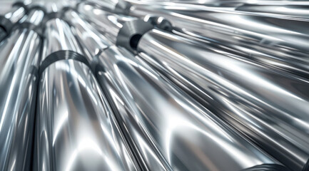 Poster - Industrial aluminum alloy in an isolated background. Generative AI.