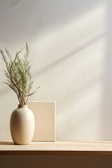 Wall Mural - Vase plant windowsill table.