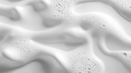 Poster - Foamy and textured white surface, close-up view. Cleanliness and freshness concept