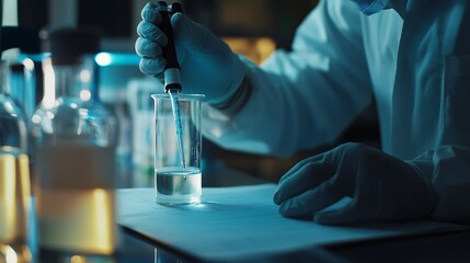 A technician in a lab environment tests soil pH level using a glass electrode, recording the data in a sheet.