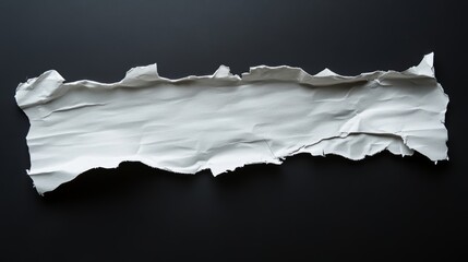 Wall Mural - Torn White Paper on a Black Background, Creative Composition Generative AI