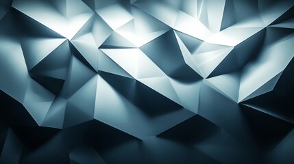 Poster - Abstract geometric 3d polygonal pattern with lighting effect