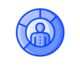 Poster - illustration of a icon privacy