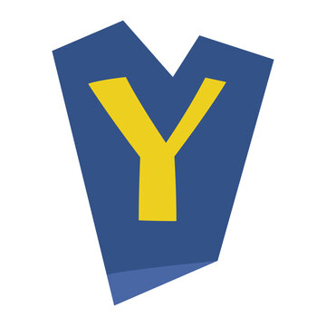 Letter Y Decorative Magazine Collage Style