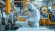 © Ratchadaporn - Factory Worker Processing Latex into Rubber Sheets with Machinery