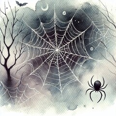 Wall Mural - spider and web